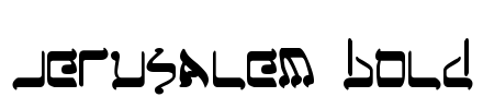 Jerusalem Bold Font Image