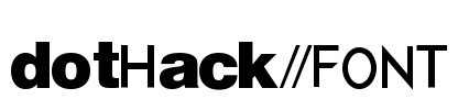 dotHack//FONT Font Image