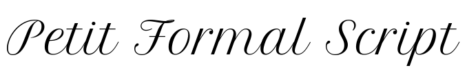 Petit Formal Script Font Image