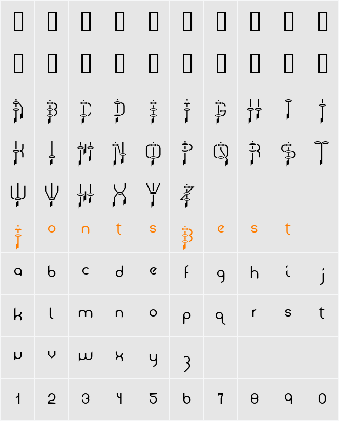 Frazzed Character Map