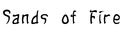 Sands of Fire Font Image