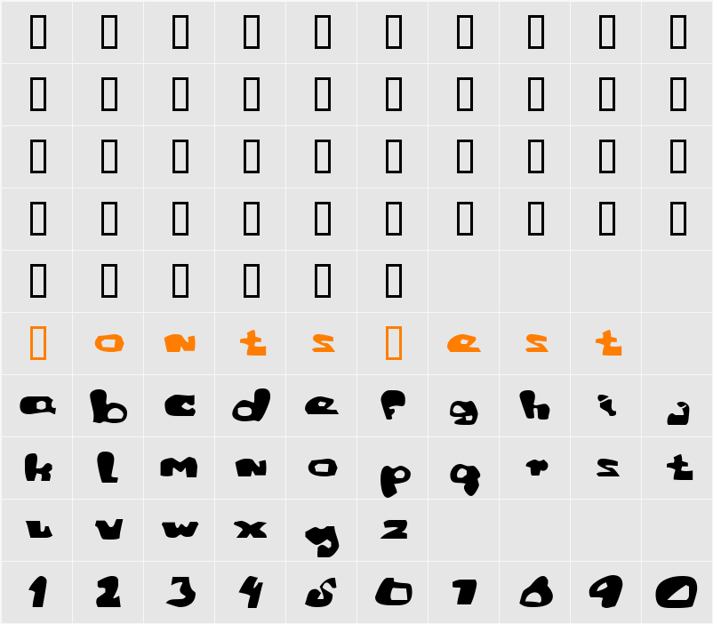 Sorvid Character Map