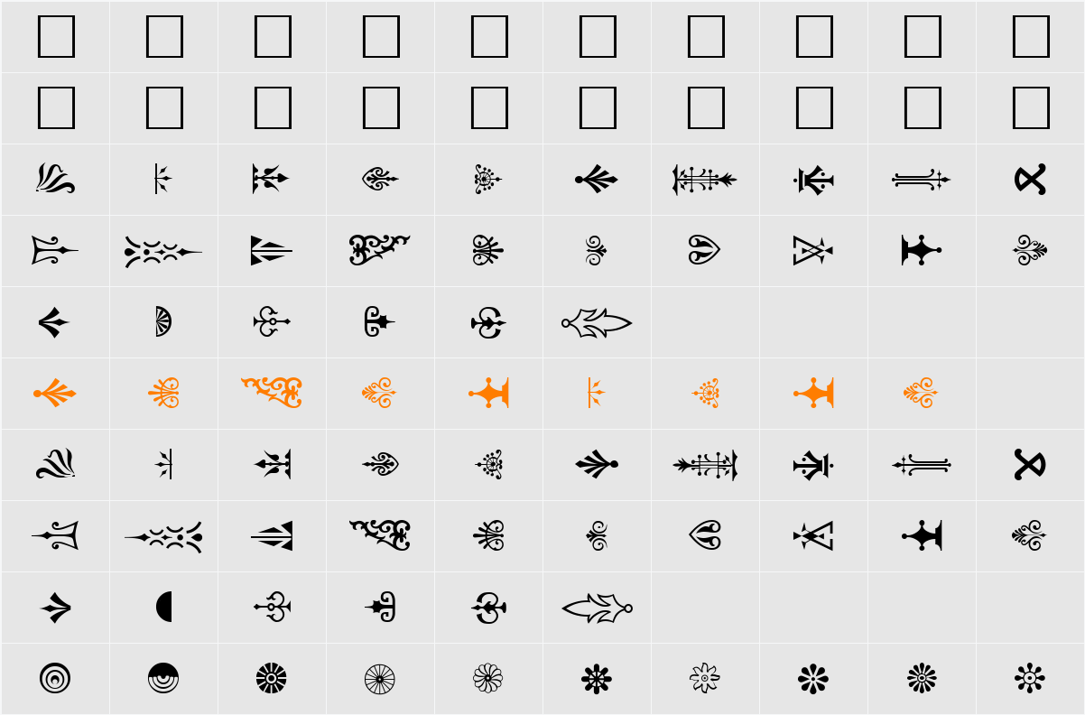 MCS PATTERN Character Map