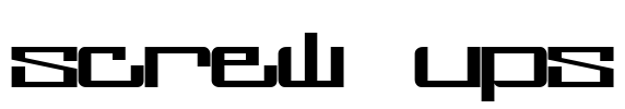 screw ups Font Image