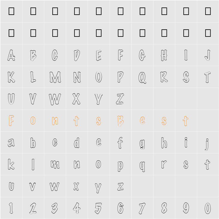 FZ HAND 14 HOLLOW Character Map
