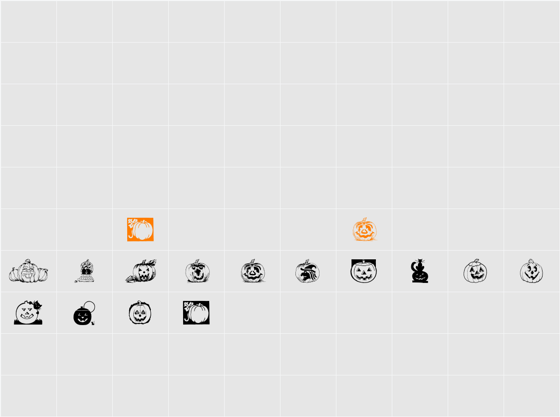 Punkins Character Map