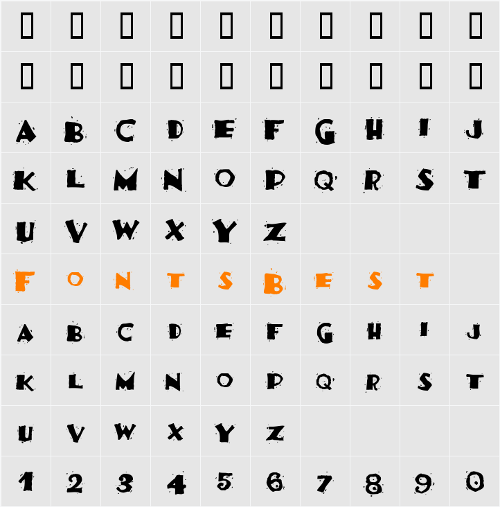 TacoFestiva Character Map
