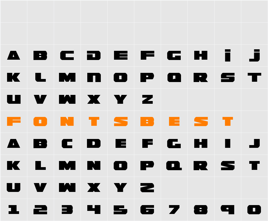 Guardian Expanded Character Map