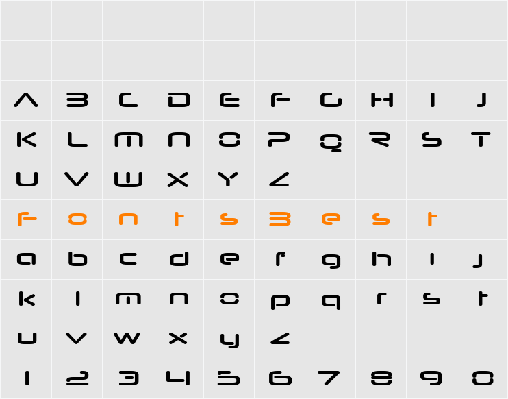 Neuropol Nova Xp Character Map