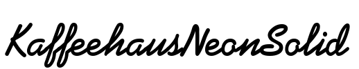 KaffeehausNeonSolid Font Image