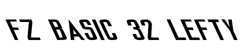 FZ BASIC 32 LEFTY Font Image