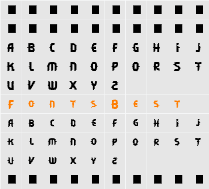 Vtks Citrino Character Map