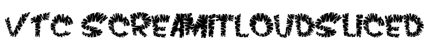 VTC ScreamItLoudSliced Font Image