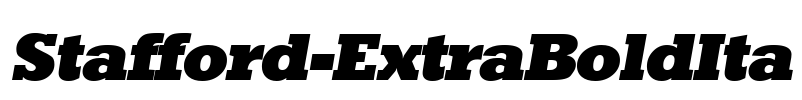 Stafford-ExtraBoldIta Font Image