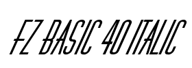 FZ BASIC 40 ITALIC Font Image