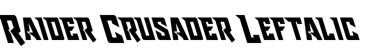 Raider Crusader Leftalic Font Image