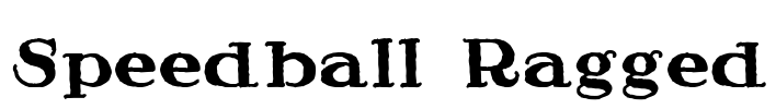 Speedball Ragged Font Image