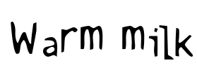 Warm milk Font Image