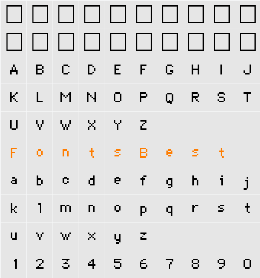 Bitmap Character Map