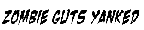 Zombie Guts Yanked Font Image