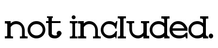not included. Font Image