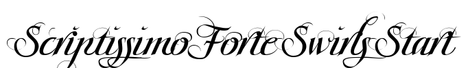 ScriptissimoForteSwirlsStart Font Image