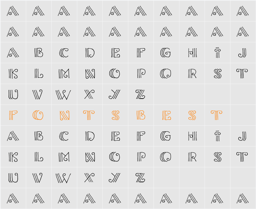 Columnion Character Map