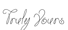 Truly Yours Font Image