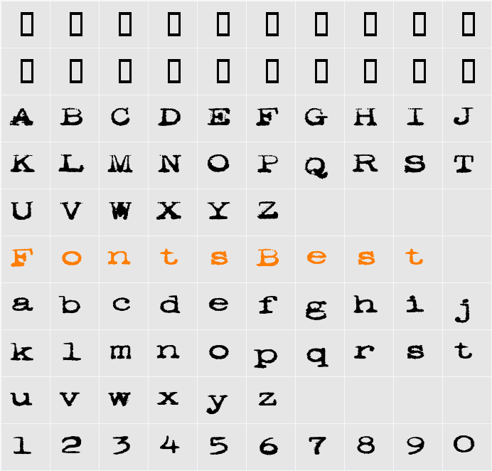 pookie Character Map