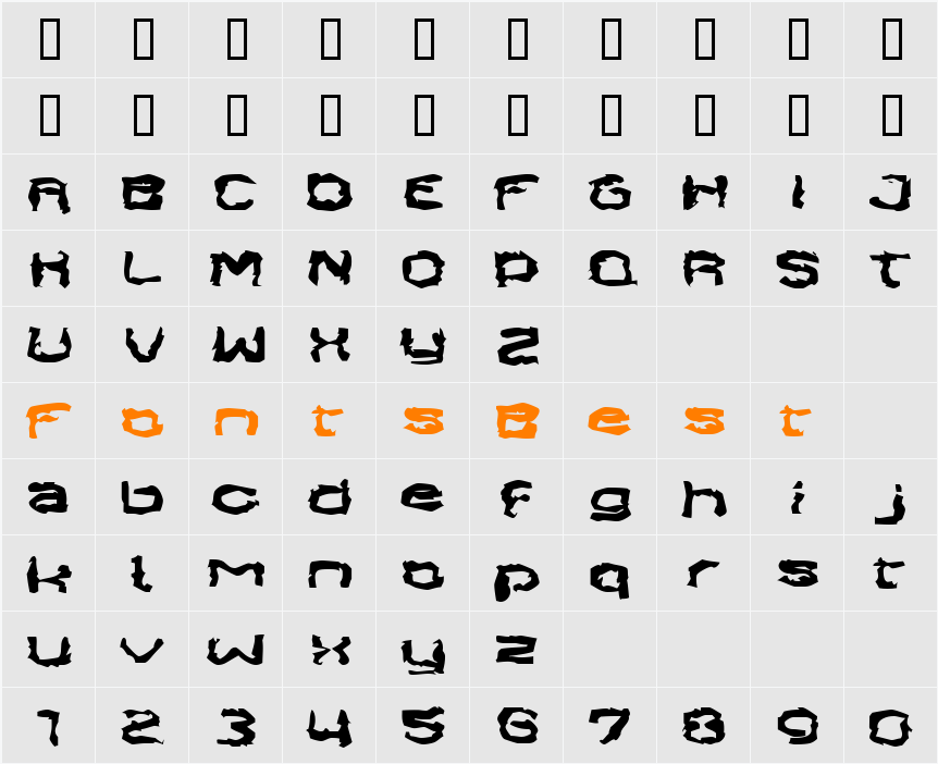 Send Cash Character Map