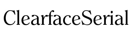 ClearfaceSerial Font Image