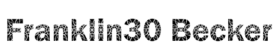 Franklin30 Becker Font Image
