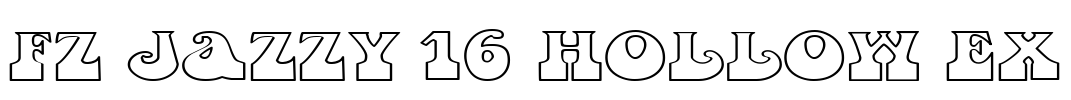 FZ JAZZY 16 HOLLOW EX Font Image