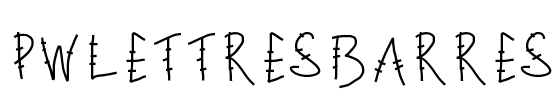 PWLettresbarres Font Image