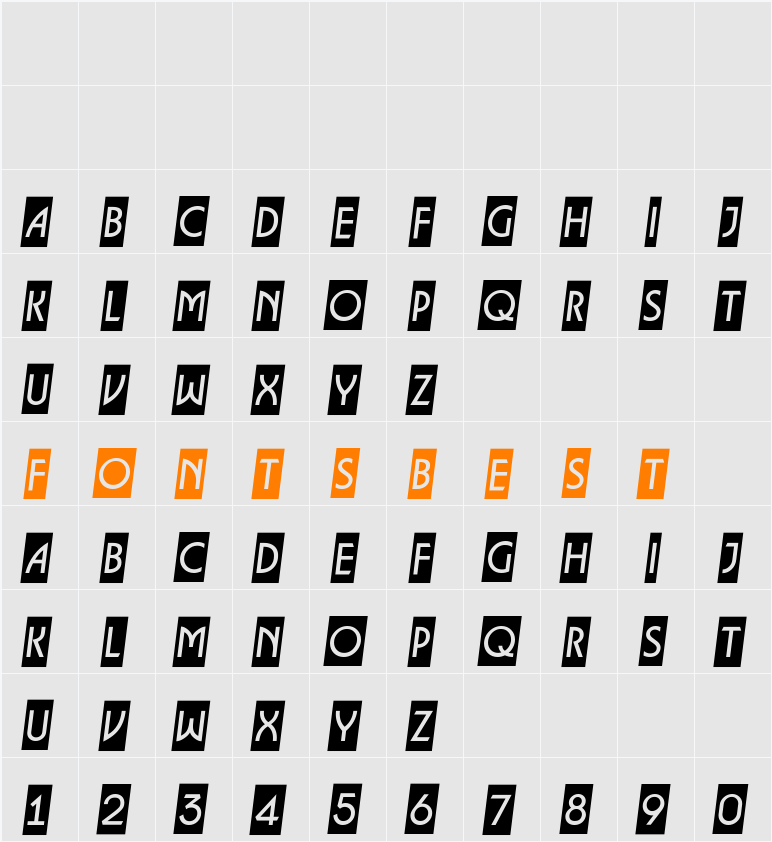 a_LancetCmSlt Character Map