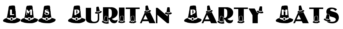 LMS Puritan Party Hats Font Image