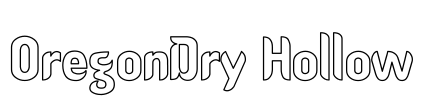 OregonDry Hollow Font Image