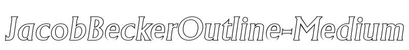 JacobBeckerOutline-Medium Font Image