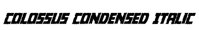 Colossus Condensed Italic