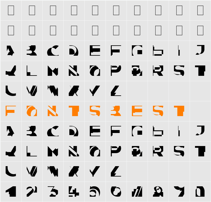 State (Plain) Character Map