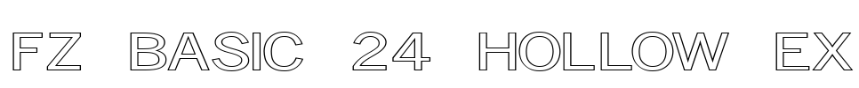 FZ BASIC 24 HOLLOW EX Font Image
