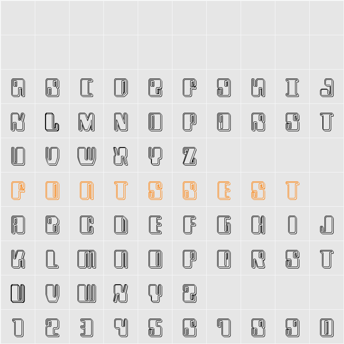Zyborgs Engraved Character Map