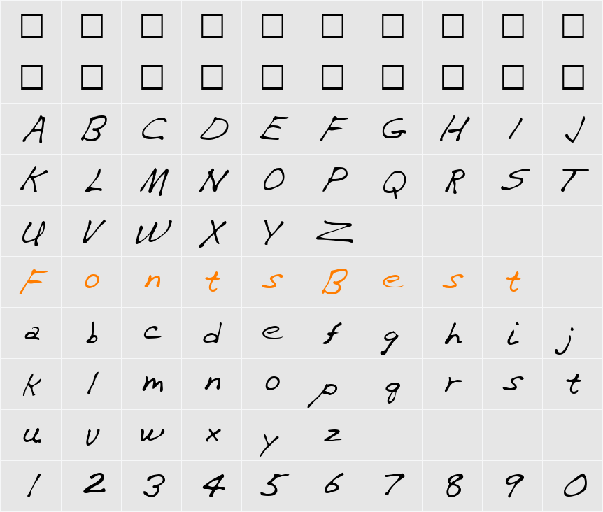 Vaughn Character Map