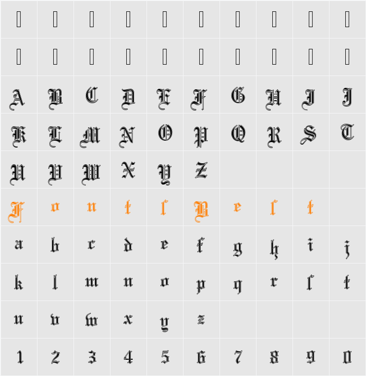 MariageDIn1 Character Map