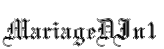 MariageDIn1 Font Image