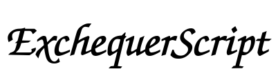 ExchequerScript Font Image