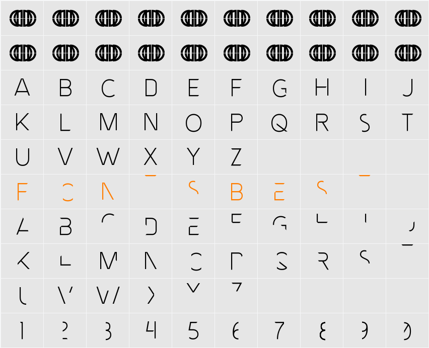 MNML FNT Character Map