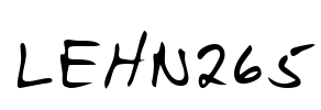 LEHN265 Font Image