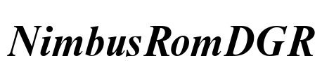 NimbusRomDGR Font Image