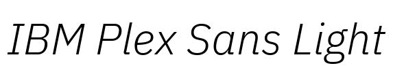 IBM Plex Sans Light Font Image